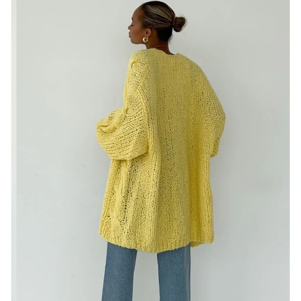 Rumored Yellow Knit Cardigan - Picture 3 of 4